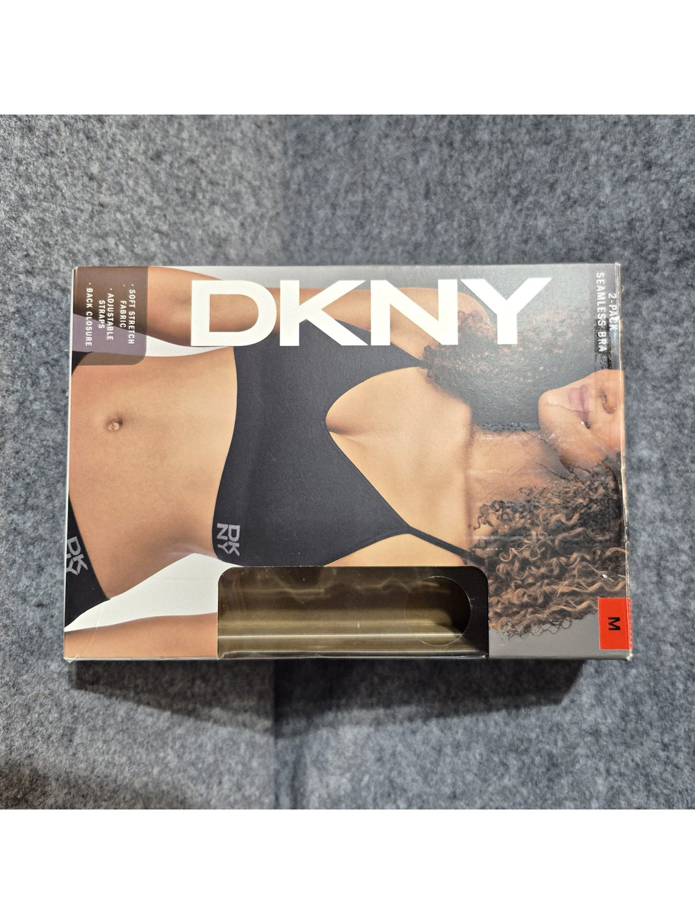DKNY 2-Pack Seamless Wireless Bralette Bra Set Black/Beige M B Cup